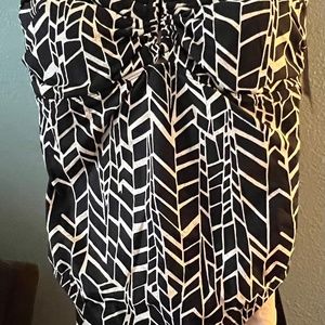 Black and white swimsuit